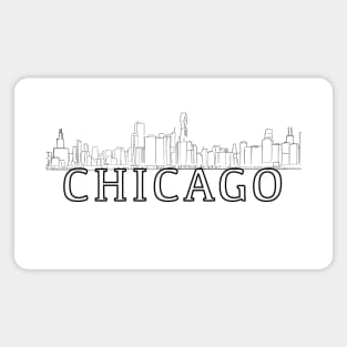 Line drawing of the Chicago Skyline Magnet